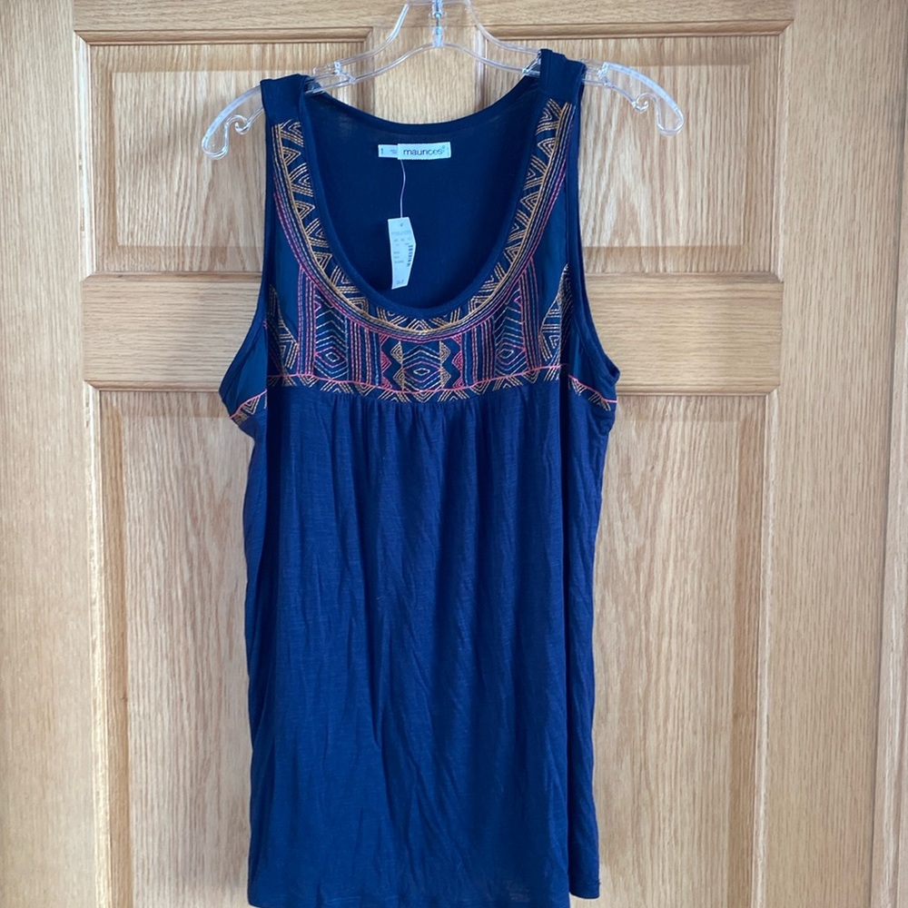 Plus size embroidered boho tank!